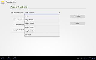Press the required period.