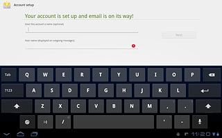 Press the field below Your name (displayed on outgoing messages) and key in the required sender name.