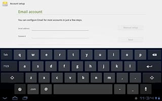 Press the field next Password and key in the password for your email account at your mail provider.