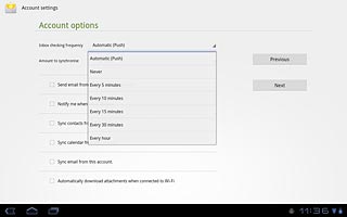 Press the required period.
