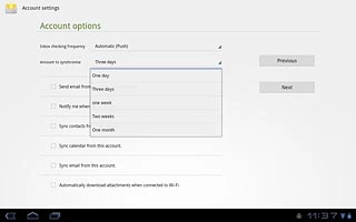 Press the required period.