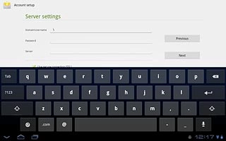 Press the field next to Domain\Username and key in the domain name and username separated by a 
