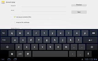 Press Use secure connection (SSL) to activate or deactivate SSL encryption.