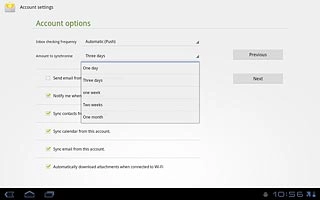 Press the required setting.