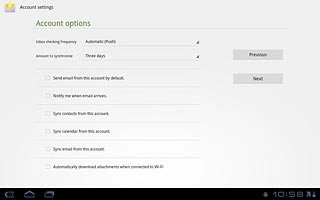 Press Sync calendar from this account to activate or deactivate the function.