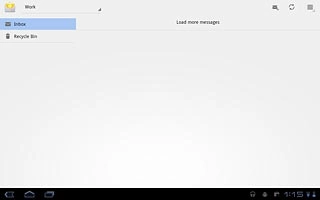 Press the drop down list at the top of the display and press the required email account.
