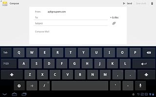 Press Compose Mail and write the required text.