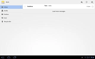 Press the required email message to read it.