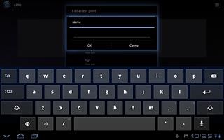 Key in Vodafone Internet and press OK.