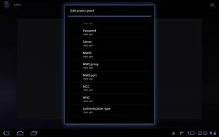 Press Authentication type.