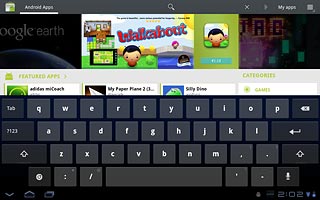 Key in the name of the required application and press arrow right.