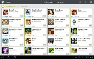 Press the required application.