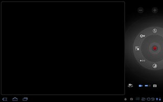 If the video recorder is activated:Press the camera icon.