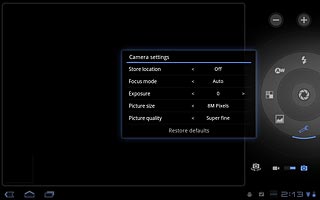 Press the return icon.