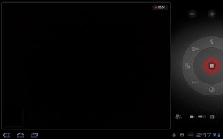 Press the stop icon to stop the video recorder.The video clip is automatically saved.