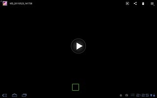 Press the return icon the necessary number of times to return to the list of pictures and video clips.