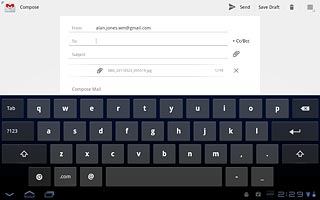 Write subject and text for your email message.Press Send.