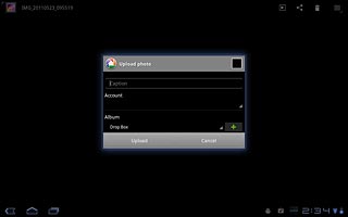 Key in a text for the picture.Press Upload.