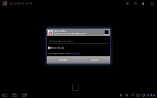 Key in a text for the video clip.Press Upload.