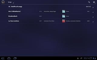 Press the required audio file.