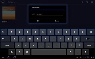 Key in a name for the playlist and press OK.