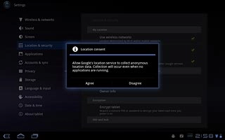 If you activate the function:Press Agree.