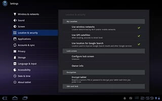 Press the home icon to return to standby mode.
