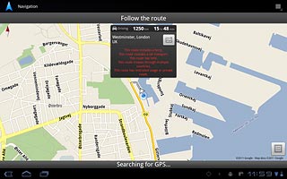 Press the required destination.