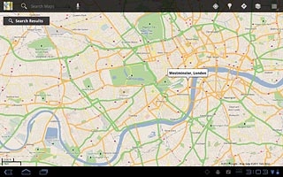 Press Search Maps and key in the required destination.