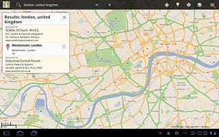 Press the information field above the destination.