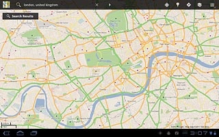 Press the my position icon.