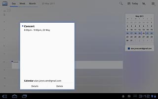 Press Details to view the appointment details.