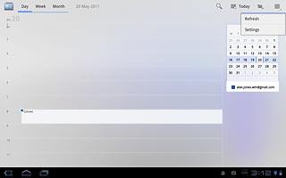 Press Settings.Follow the instructions on the display to select the required settings for the calendar.