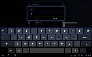 Key in the required name and press OK.Follow the instructions on the display to select more settings for the alarm.