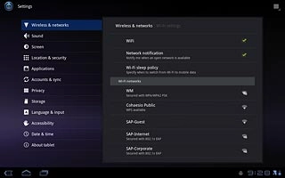 When the box next to the menu item is ticked (V), Wi-Fi is activated.