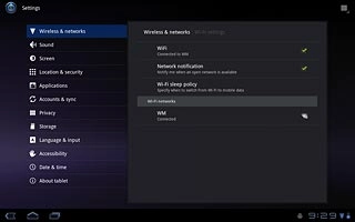 Press the home icon to return to standby mode.