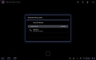 Press the required Bluetooth device.