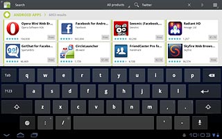Key in Twitter and press arrow right.