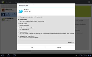 Press OK.After a moment the application is downloaded and installed.