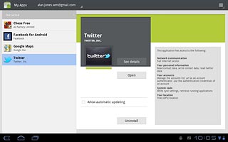 Press the home icon to return to standby mode.