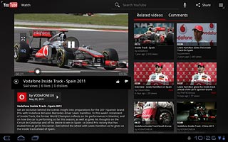 Start playing the required video clip, see above.Press the menu icon.