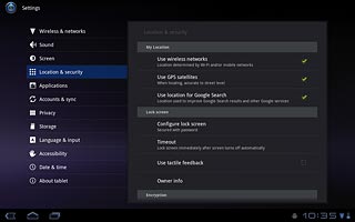 Press Configure lock screen.Key in the lock code.