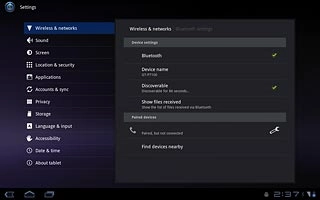 Press the home icon to return to standby mode.