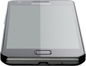 Connect the charger or data cable to the phone socket and to a wall socket or your computer's USB port.