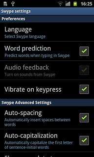 When the box next to the menu item is ticked (V), the function is turned on.
