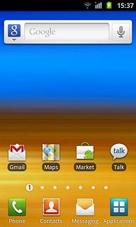 The battery charging icon shows that the battery is charging.Further information: Charge the battery