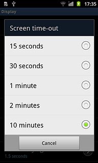 Press the required period.