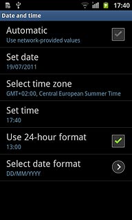 Press Select time zone.