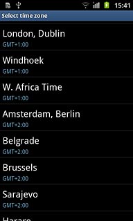 Press the required time zone.