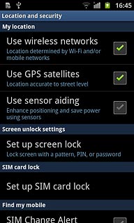 Press Set up SIM card lock.